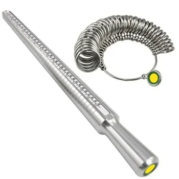 Metall Ring Sizer Messwerkzeug Set Gauge Dorn Stick Finger Werkzeug Schmuckherstellung Ausrüstungen Zubehör