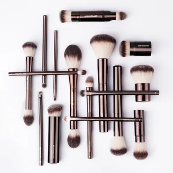 Sanduhr Make-up Pinsel Puder Foundation Concealer Rouge Bronzer Lidschatten Augenbrauen Eyeliner Bildhauer