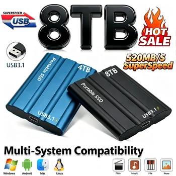 Zuverlässiges Schlankes Speichergerät Tragbare Externe SSD 1TB 4TB 16TB 128TB Hochgeschwindigkeit für Notebook