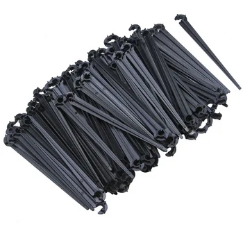 Bewässerungs-Tropfstützpfähle in C-Form, feste Stiele, Halterung für 4/7 mm Tropfbewässerungsrohr (50 Stück)