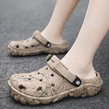Herren-Clogs, Hausschuhe, hochwertig, klassisch, rutschfest, für den Außenbereich, Gartenschuhe, leicht