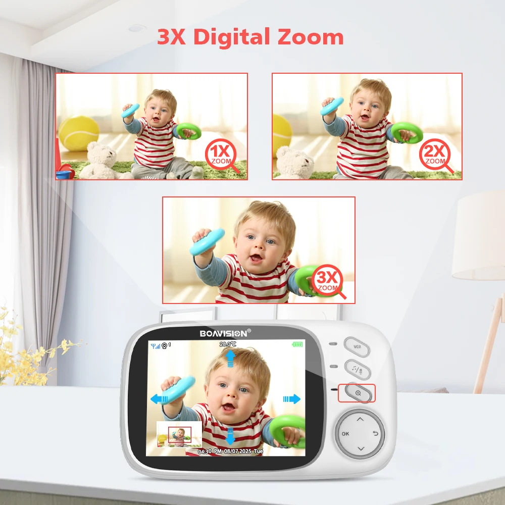 VB603 Video Baby Monitor 2,4G Wireless mit 3,2 Zoll LCD – Bild 3
