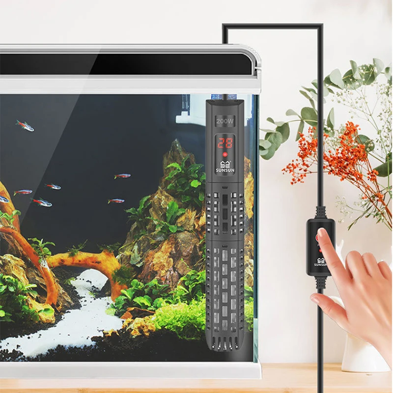 SUNSUN Aquarium Tauchheizung Aquarium Quarzglas LCD-Display – Bild 6