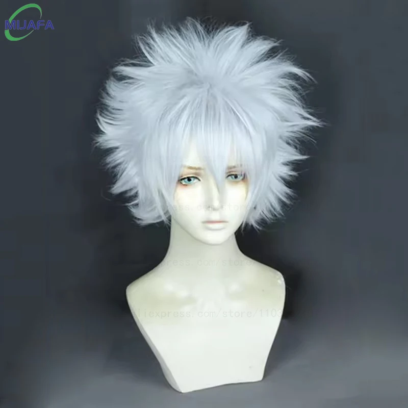 Hochwertige Anime Hunter Killua Zoldyck Cosplay Perücke 30 cm – Bild 2