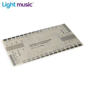 Edelstahl Saitenlineal String Action Gauge Lineal für Gitarre Bass Silber