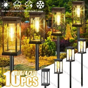 Wasserdichte LED-Solarleuchten für Garten, Hof, Auffahrt - automatische Wegbeleuchtung