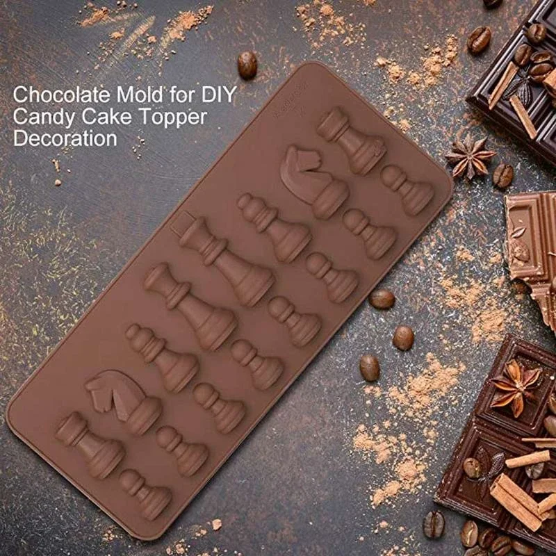 2/1 Pc DIY Kuchen Form Schach Geformt Schokolade Formen – Bild 2