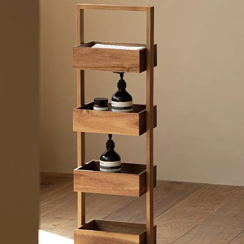 Massivholz Mehrschichtiges Lagerregal Wohnzimmer Bodentyp – Bild 2