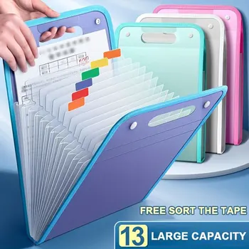 13 Taschen-Datei Ordner tragbar a4 Buchstaben Größe Macaron Farbe Akkordian Dokument Organizer für Klassen