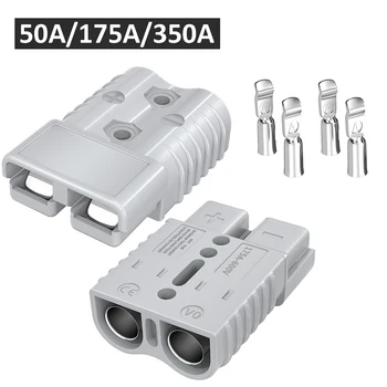 50A 175A 350A Batterie-Schnellkupplungsstecker 600V Abschleppwinde Schnellkupplungs-Kabelbaumstecker (2 Stück)