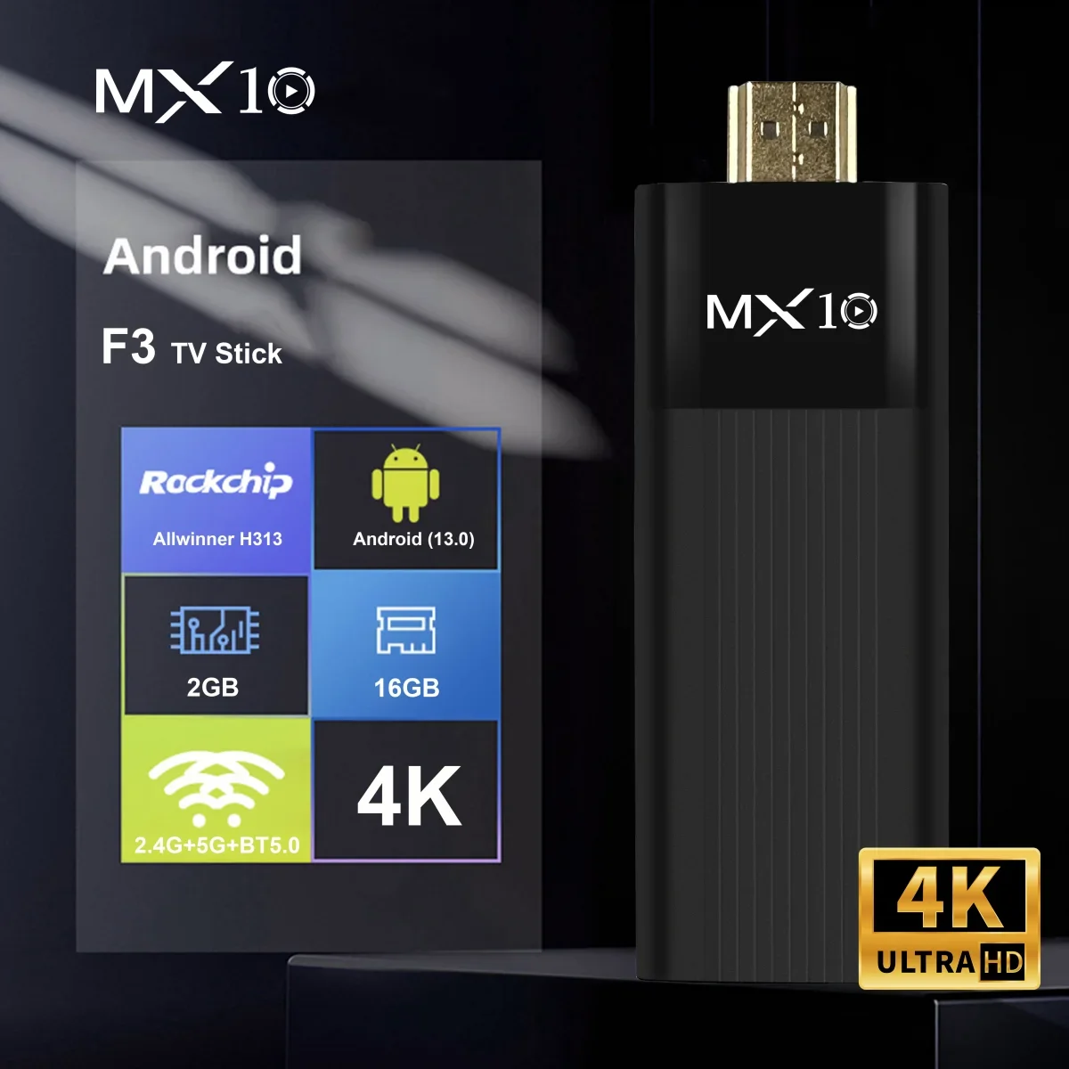 MX10-F3 Stick Neue Android13.0 2GB 16GB Allwinner H313 Guter – Bild 4