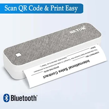 A4 Tragbarer Thermodrucker mit Bluetooth & USB, für Fotos, TXT, Word, PDF-Dokumente, kompatibel mit Android