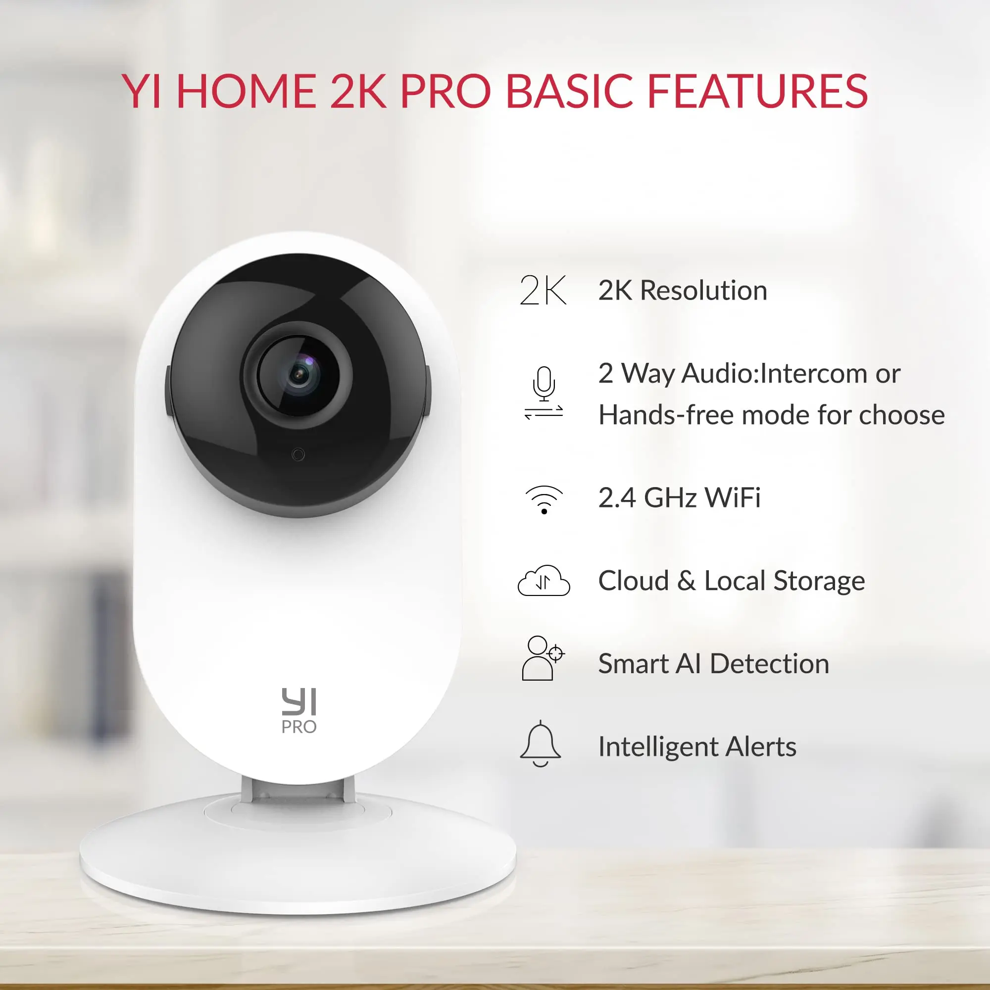 YI Pro 2K Wifi-Heimkamera, 2/4-teiliges Kit, 3 MP, mit – Bild 3