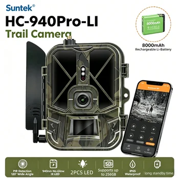 4G HD Live-Video Lithium-Akku Wildkamera 50MP 4K Kabellose Jagdkamera mit App-Cloud-Service Wasserdicht IP66