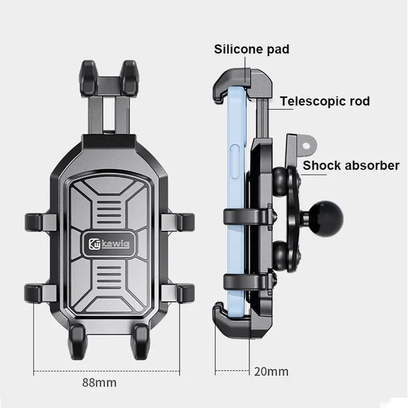 Motorrad Telefon Halter Hohe Qualität Vibration Dämpfer – Bild 6