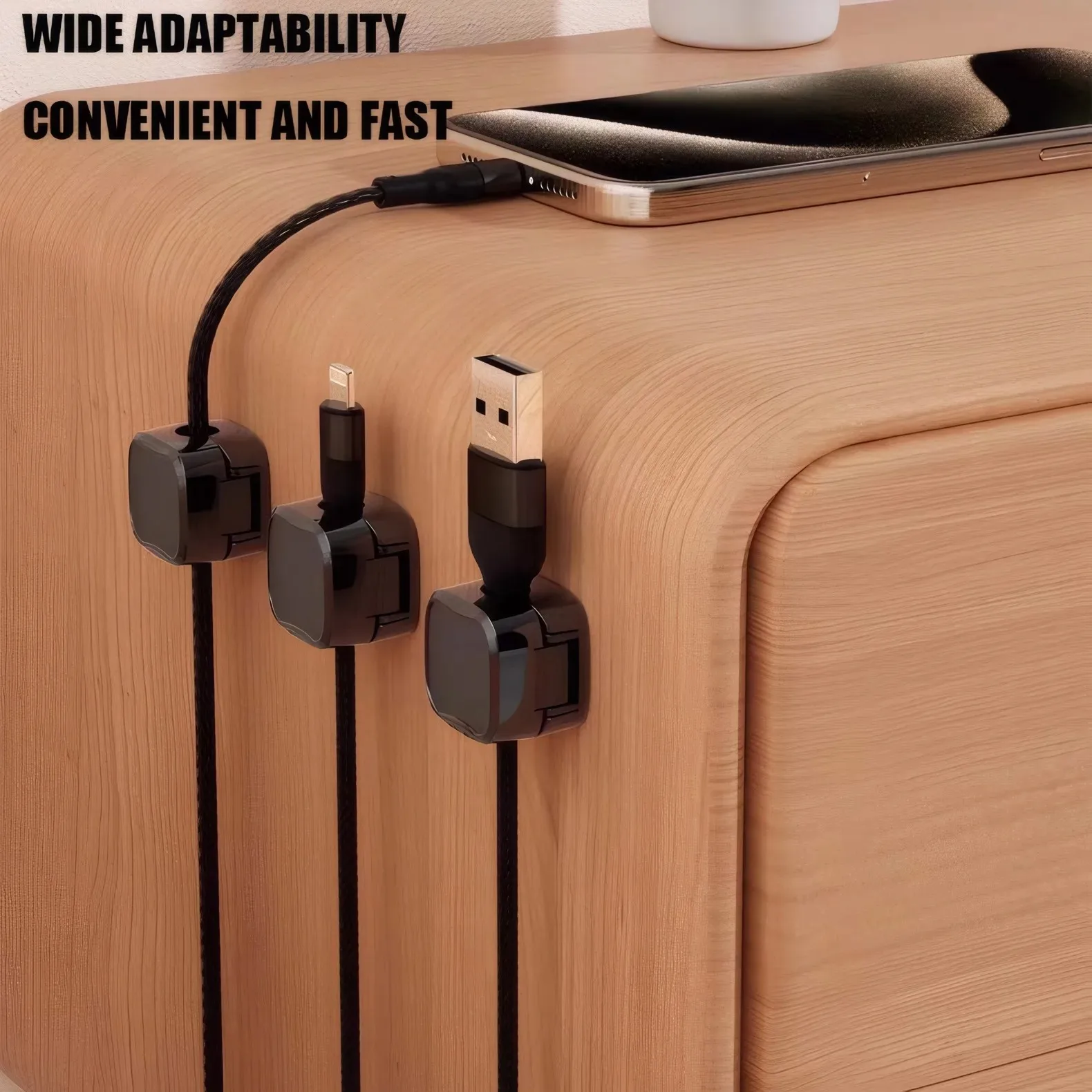Magnetischer Kabelhalter Selbstklebender Kabelclip Sanftes – Bild 5