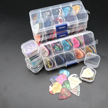 20 & 50 & 100 Stück Akustik-E-Gitarren-Picks, Plektrum, Zelluloid-Gitarren-Picks, Zubehör mit Boxstärke 0,46