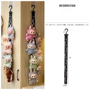 15/17 cm Labubu Display Artefakt Puppe Lagerregal Wandbehang Puppenanhänger hängen 360° ° Rotation