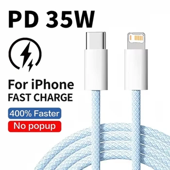 USB-C Ladekabel für iPhone 35 W PD, geflochten, 1 m oder 2 m