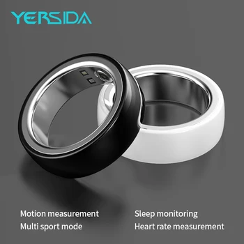 R08m Smart Ring Sport wasserdichte Nano Keramik Edelstahl Ringe für Herzfrequenz Blut Sauerstoff Schlaf