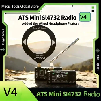 AMNVOLT V4B ATS MINI SI4732 Radio ALL-Band DSP-Radio FM AM SSB LSB USB-Empfänger mit Zusätzlicher