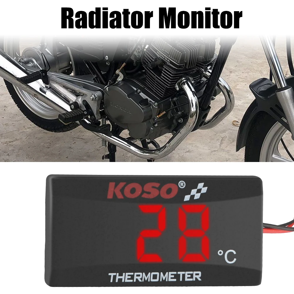 12V 0~120 ° C Monitor Motorrad Thermometer Wassertank – Bild 5