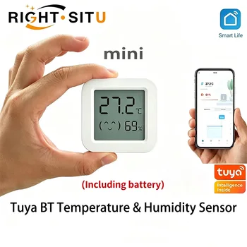 Tuya Temperatur- und Feuchtigkeitssensor, Mini-LCD-Digitalanzeige, kompatibel mit APP-Fernbedienung