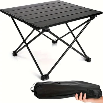 Kleiner Tragbarer Klappbarer Edelstahl Multifunktionaler Outdoor-Camping-Beistelltisch für Strand Picknick BBQ