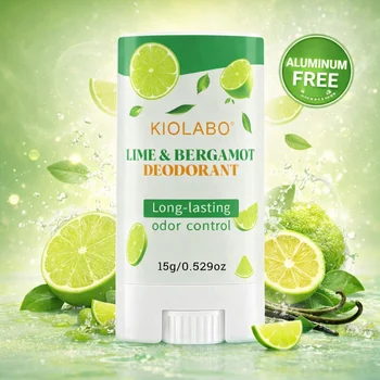 Limetten- & Bergamotte-Deodorant-Stick für Männer & Frauen - Langanhaltende Geruchskontrolle, Frischer