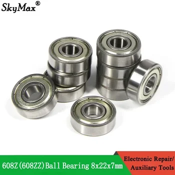 Kugellager 608Z 608ZZ ABEC-7 Deep Groove 8x22x7mm Mini Kugellager Kohlenstoffstahl für Skateboard Roller 3D