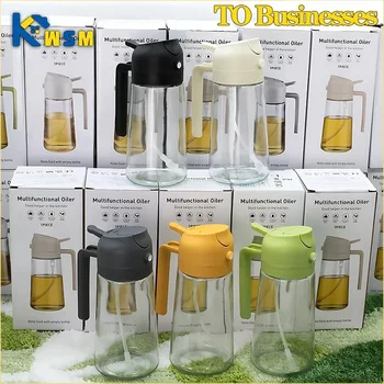 2in1 500 ml Glas Öl Sprayer Öl Spray Flasche Öl Tank BBQ Küche Backen BBQ Picknick Küche Werkzeuge