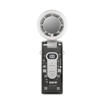 HOMEFISH Handgehaltener Hochgeschwindigkeits-Kühlventilator, Transparenter Outdoor-Mecha-Ventilator, USB Mini