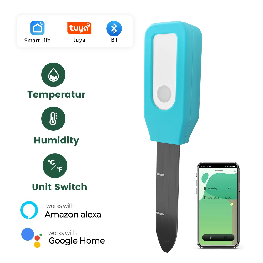 Tuya Bluetooth Boden Tester Temperatur Feuchtigkeit Detektor