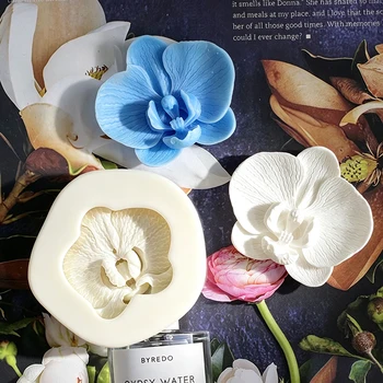 Motte Orchidee Silikon Kuchen Backform Sugarcraft Cupcake Backform Harz Werkzeuge Fondant Kuchen Dekorieren
