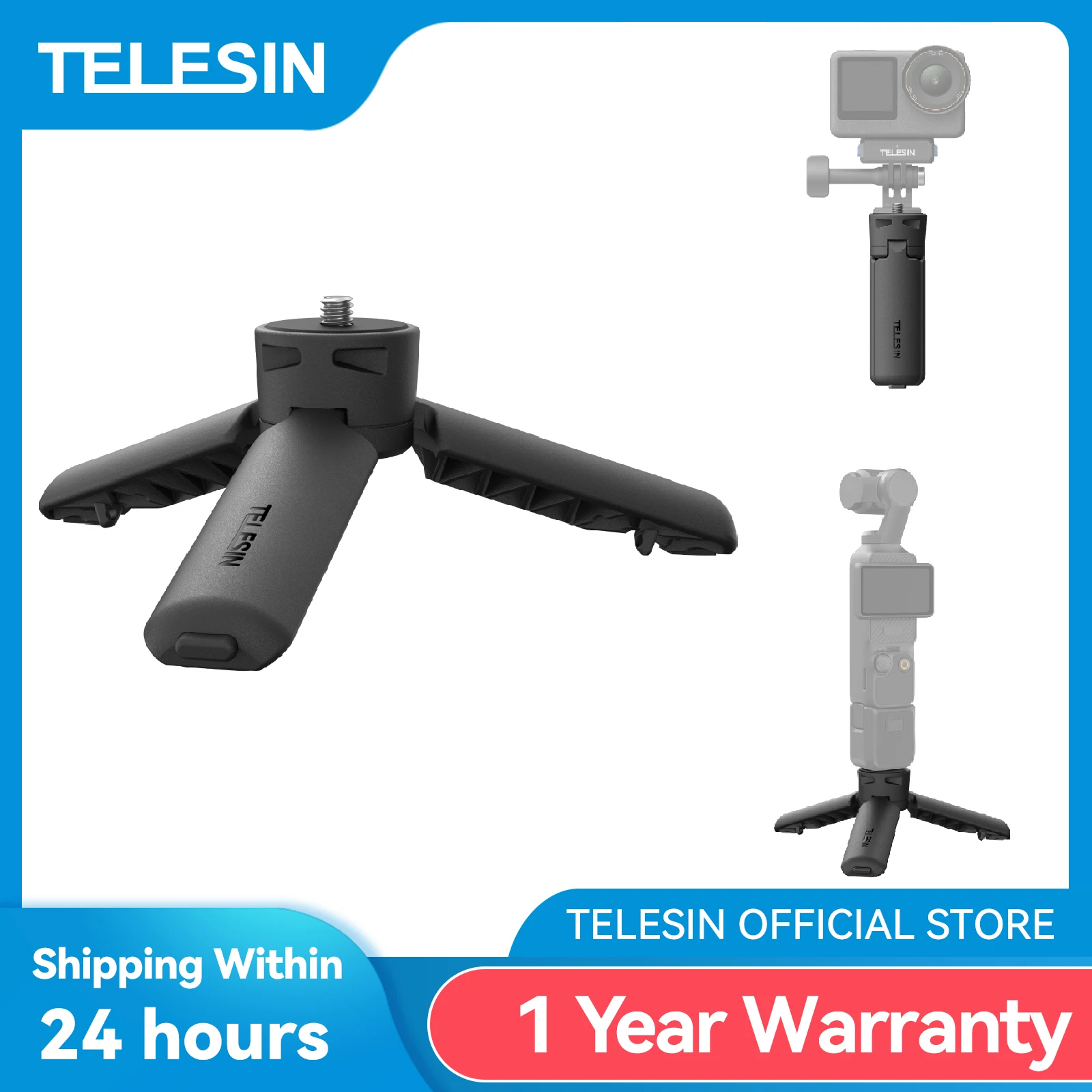 TELESIN Mini Quick Release Universal Stativ Handgriff für