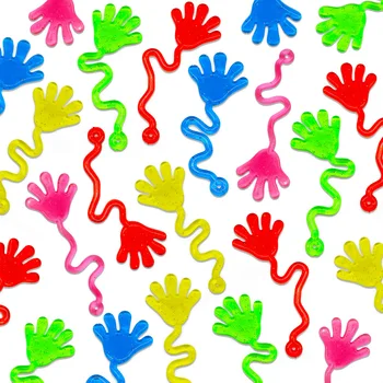 Lustige Glitzer-Klebehände Spielzeug Elastische Klebrige Quetsch-Handflächen Neuheit Geschenk Partyzubehör