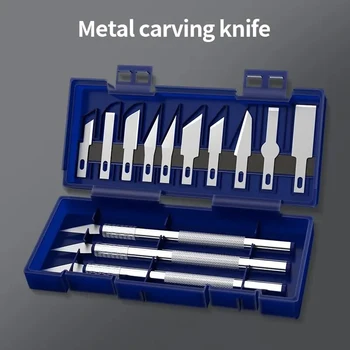 Metall-Schnitzmesser, Handwerksskulptur-Papierschneideklinge, Präzisions-Gravurwerkzeug, Rutschfestes