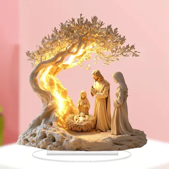 Jesus-Geburt-Statue als Tischdekoration, Heimdekoration, Bürodekoration, Kunstthemen-Partydekoration
