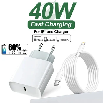 Ladegerät 40 W PD mit USB-C Kabel für iPhone 11-16