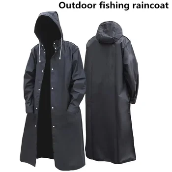 Modischer schwarzer Windjacke-Stil für Erwachsene, wasserdicht, langer Regenmantel für Damen und Herren
