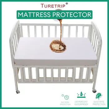 Wasserdichter Baby-Matratzenschoner, Spannbetttuch, atmungsaktiv und geräuschlos, für Kinderbett