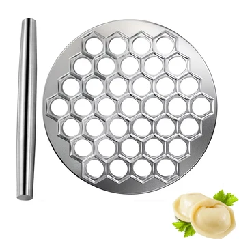 Knödelform aus Aluminiumlegierung, 37, Wonton-Maschine, Metallknödelform, Küchenknödel-Presswerkzeug, einfach