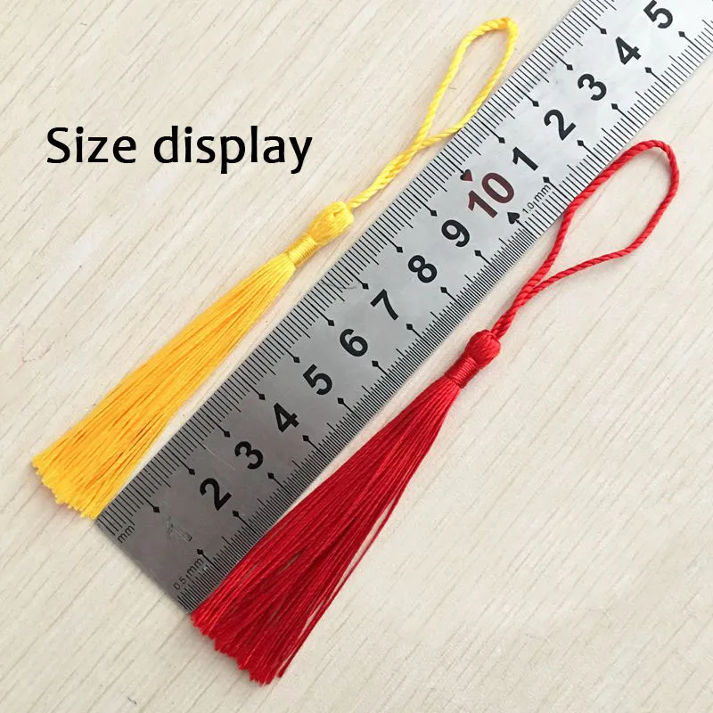 100 teile/paket Polyester Seide Quaste Fringe 13 cm Baumwolle – Bild 4
