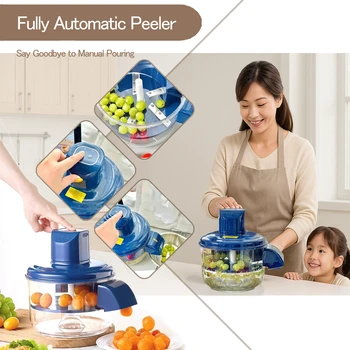 Wiederaufladbarer Obstschäler, automatische elektrische Traubenschälermaschine für Trauben, Kirschtomaten