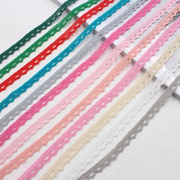 5/10 Yards Bunte Baumwolle Spitze Borte Band DIY Kleidung Hometexile Rand Verschönerung Handgemachte Baumwolle