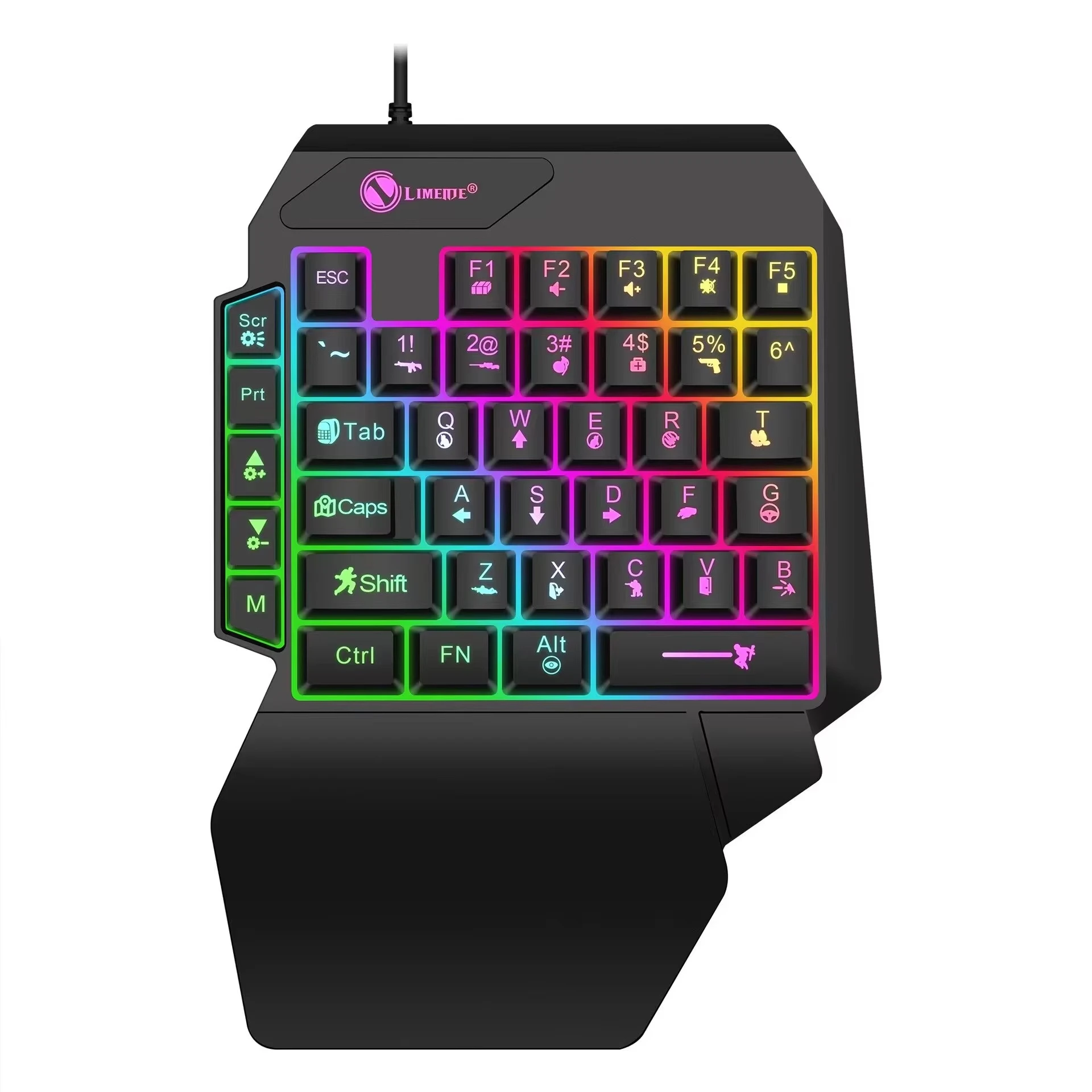 35 Tasten, einhändig, einhändig, Mini-Gaming-Tastatur, USB – Bild 2