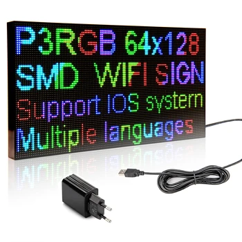 Leadleds DC5V Tragbares LED-Anzeigefeld Scrolling Message Board Sign Open P3 RGB Matrix Wireless