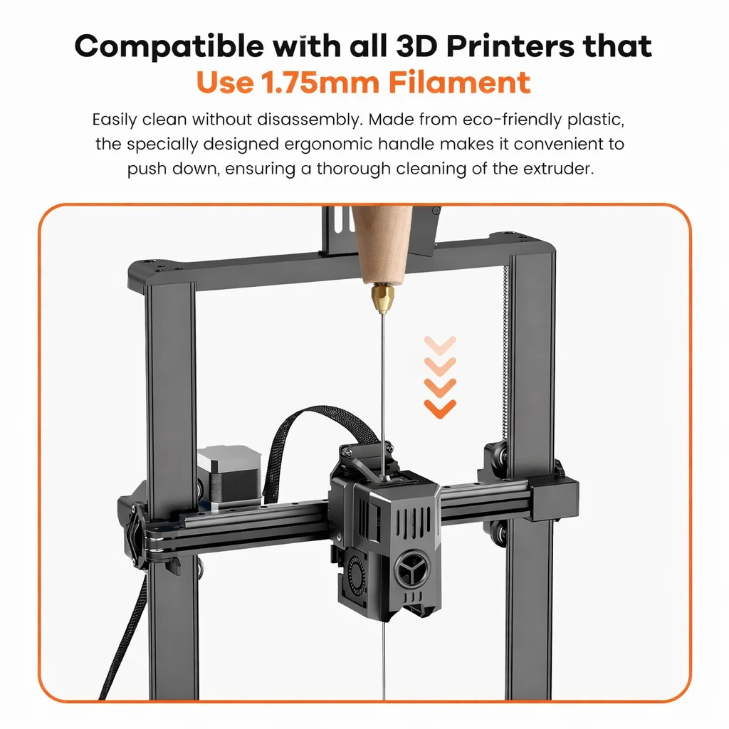 3D-Drucker Düsenreinigungsset Holzgriff Nadelbürsten-Set für – Bild 2