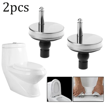 2x Toilettensitzscharniere Top Close Soft Release Schnellmontage Heavy Duty Scharnier Paar Scharnierschraube