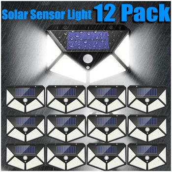 Upgrade Solar Straßen laterne 12/8/6//1pcs Outdoor Solar Wand leuchte Pir Bewegungs sensor angetrieben